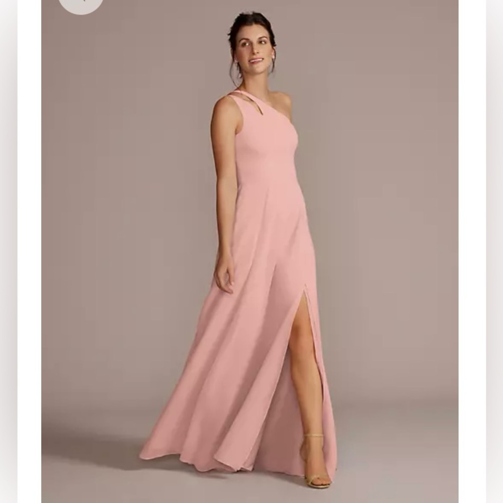 Ballet pink bridesmaids dress